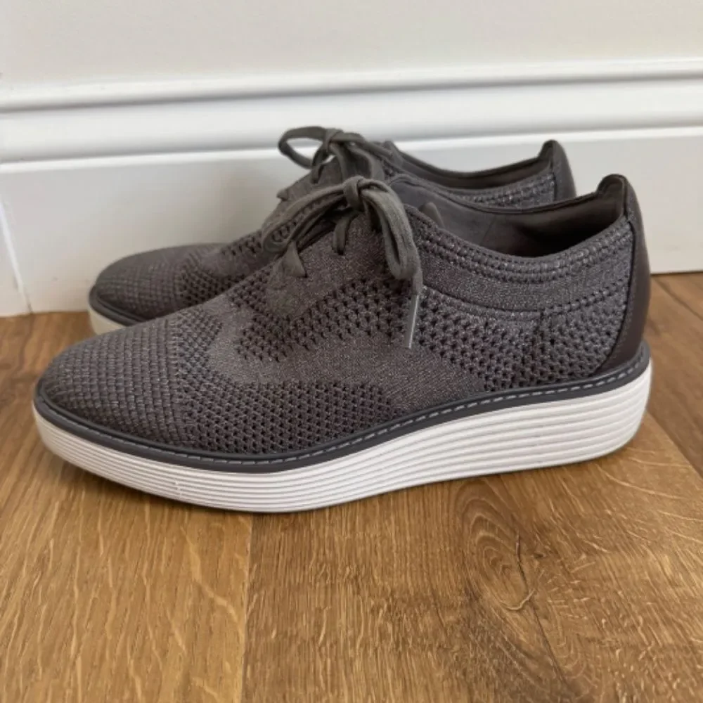 Cole Haan Women's OriginalGrand Platform Oxford - Metallic Grey | Size 7.5
